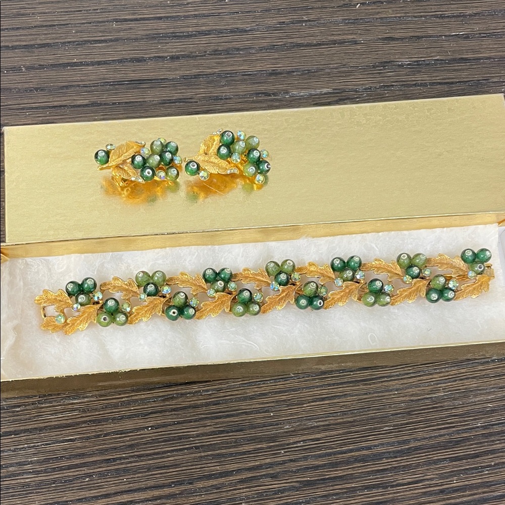 Vintage BSK bracelet and earrings